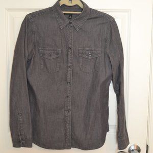 Banana Republic Grey Button Down Shirt - Size Med